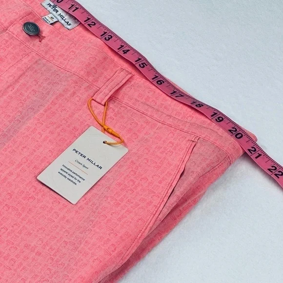 Peter Millar Golf Shorts Men’s 40 Pink Cocktail Shackleford Crown Sports Active - Picture 12 of 13